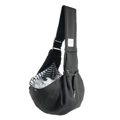 B Baosity ペットキャリア キャリングトート ポータブル ペット ハーネス 犬 猫 ショルダーバッグ リバーシブル 毎日の散歩 食料品店 旅行用, 黒