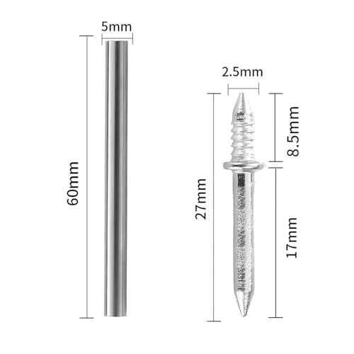 Double Headed Nails 200 piezas clavos sin costura con cabeza doble para ensamblaje invisible miniatura 4