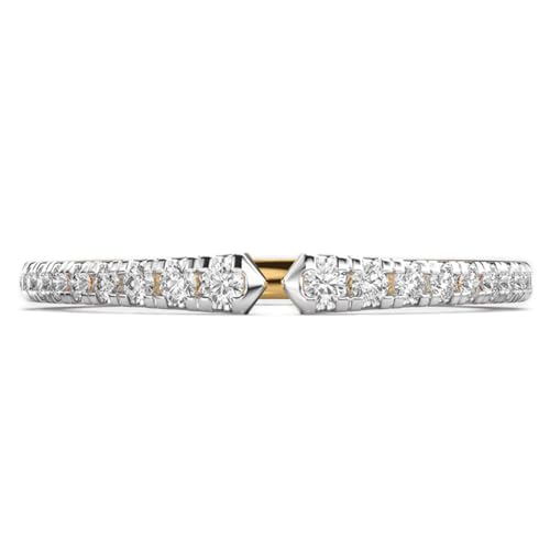 Bague Janis Joplin argent sterling 925 plaqué or moissanite ronde bijou luxe femme LKJR_0611
