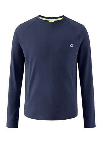 PATPAT Kids Long Sleeve T-Shirt, Quick-Dry UPF 100+ Rash Guard Tee with Thumb-Hole & Reflective Strip for Boy Girl Youth