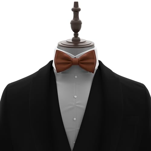 Image of Adam Young Men's Bow Ties Pre-Tied Style Formal Satin Classic Bowtie for Tuxedo Faux Silk