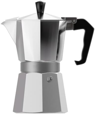 LYOR - Cafeteira Italiana de Alumínio 250ml com Cabo em Baquelite...