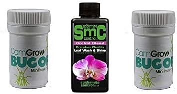 Growth Technology Spider Mite & Pest Control Kits - SMC Orchid Blend & Bug Off Smoke Fumers 3.5g 1x Orchid Blend 100ml + 1x Bug off 3.5g