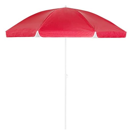 Kingsleeve Parasol inclinable Rouge réglable et Hydrofuge 200 cm Parasol de Plage Pare-Soleil pour Jardin terrasse