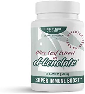 EAST PARK Olive Leaf Extract (OLE) Super Strength d-Lenolate 500mg | 18% or More Oleuropein Immune System Booster | 60 Vegetarian Capsules (Non-GMO)