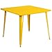 Flash Furniture 35.5'' Square Red Metal Indoor-Outdoor Table