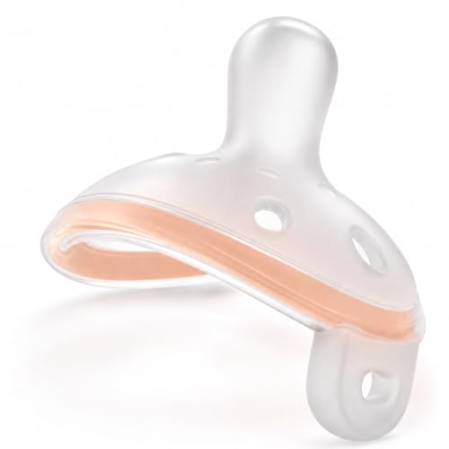 Garkoko Baby Pacifiers 0-6 Months, Upgraded One-Piece Silicone Binky with PPSU Anti-Swallowing Ring,...