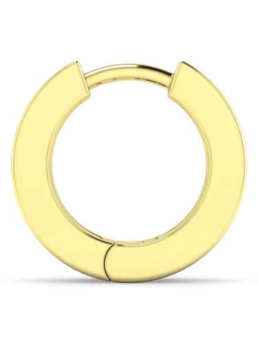 Image of ORIONZ Hoop Earrings for Men & Boys (1 Piece) - 925 Sterling Silver - Gift for Birthday Anniversary - 18k Gold Plated Jewellery - Men Fashion