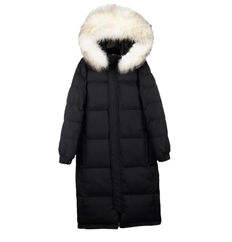 Women Winter Thick Hooded Long Parkas Coat Faux Furry Coat Puffer Warm Jacket With Detachable Hood