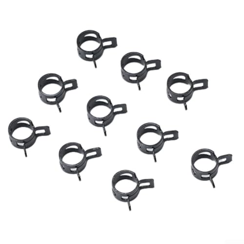 Image of Set of 10 Spring Hose Clamps 5-16 mm Galvanised (16 mm)