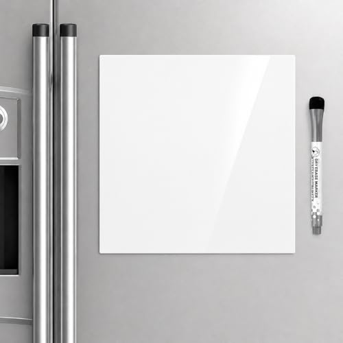 Image of AccuPrints Planner Vinyl, Magnetic White Board Planner Sheet (30x30cm, Landscape) with Marker Pen - Dry Erase Flexible Writing Film for Kitchen Fridge /Office Godrej /Metal Wardrobe
