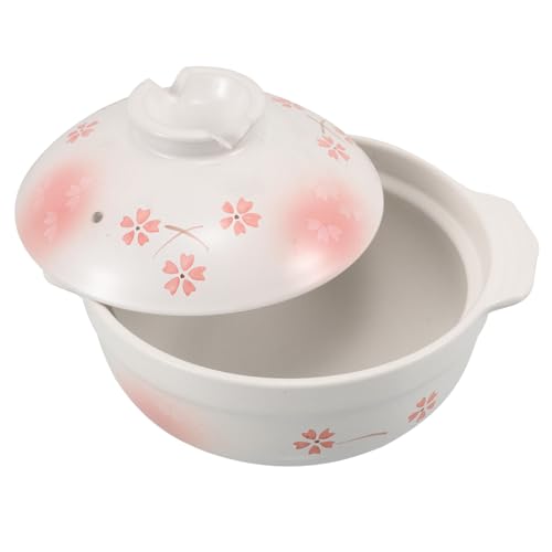 Cabilock Marmite En Terre Cuite Japonaise Avec Couvercle Cocotte En Terre Cuite Ustensile De Cuisine En Argile Grossière Indispensable Pour À Domicile