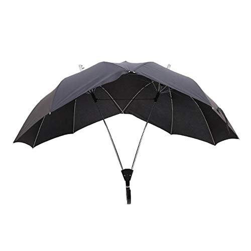 kowaku Guarda-chuva grande de 152 cm tamanho duplo masculino/feminino densidade do vento - preto