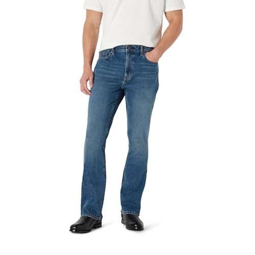 Amazon Essentials Mens Low Stretch Slim-Fit Bootcut Jeans Stone Medium Wash 36W x 32L