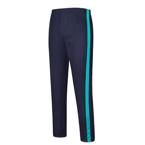 Girl's Sweatpants Color Block Striped Side Active Wide Leg Joggers with Pockets Elastic High Waisted Athletic Pants