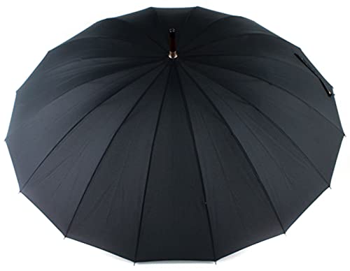 Doppler Regenschirm Superstrong Long AC - Kompakter Automatikschirm Schwarz