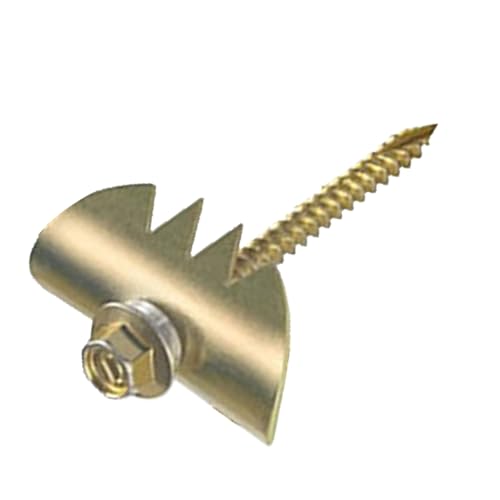 Clava de Cerca de Acero Inoxidable Galvanizado de 50 Piezas de 2 Pulgadas con Dientes y Lavadora, CRV Hex Socket para Madera, Grapa de Cercas de Alambre de Acero, para Conectar