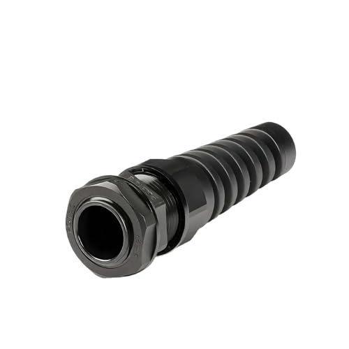 Joint spiralé en nylon flexible PG21 noir avec presse-étoupe anti-traction