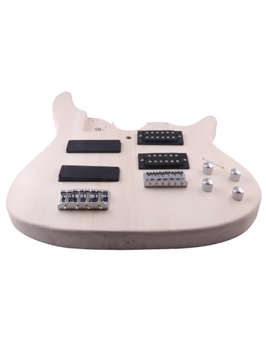 Fistrock DIY SBD Electric Guitar And Bass Double Neck Kit 6 String And 4 String Guitar Kits Right Handed thumb #7