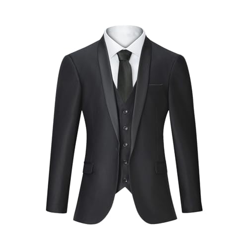 Men's Luxury 3-Piece Tuxedo Set - Stage Party Blazer with Vest & Pants for Groomsmen