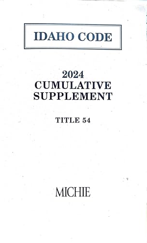 Idaho Code , 2024 Cumulative Supplement , Title 54 1663317747 Book Cover
