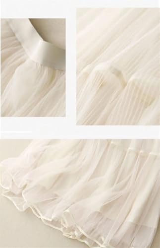 Women's Solid Color Pleated Skirt Female Midi Long Casual All-Match A-Line Skirts4