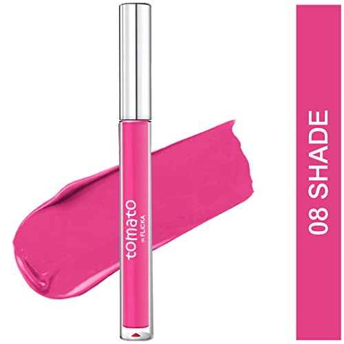 Image of FLiCKA Tomato Liquid Lipstick| Transfer Proof, Smudge Proof, Non-Sticky, Creamy Lightweight Lipstick For Women, Shade 8, 2ml