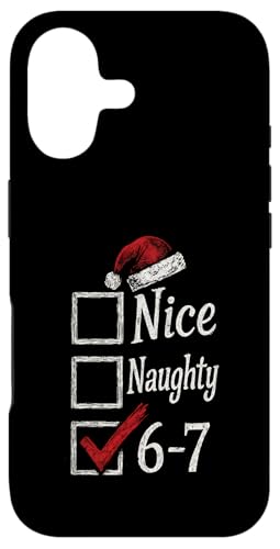 6-7 Meme Nice Naughty 67 Christmas Brain Rot ʔOtBbN X}zP[X iPhone 17 p