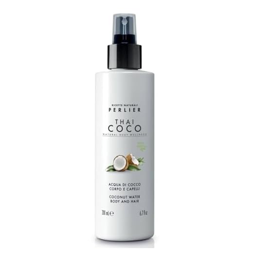 Perlier, Thai Coco Körper- und Haarwasser, spendet Feuchtigkeit und duftet mit der Frische von Kokoswasser, ohne Alkohol und ideal auch in der Sonne, ein tropischer Traum für Haut und Haare, 200 ml