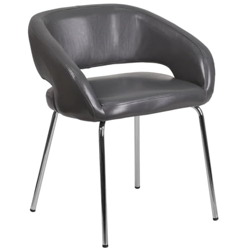 Flash Furniture Fusion Series Contemporary Gray LeatherSoft Side Reception Chair -  CH-162731-GY-GG