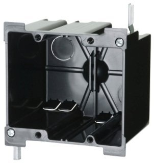 Allied Moulded Products P-240OW Thermoplastic 2-Gang Residential/Receptacle Electrical Switch Box 4-1/8 Inch x 3-11/16 Inch x 3-3/8 Inch 40 Cubic-Inch FlexBox