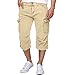 Produktbild Indicode Herren Nicolas Check 3/4 Cargo Shorts aus Baumwolle | Herrenshorts für Männer Fog L