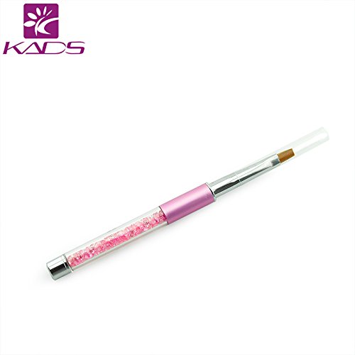 KADS Nail Art Gel Acrylic Brush Carving Pen Brush Nail Drawing Painting Pen Liquid Powder DIY Manicure Tool (Pink, Size 4)