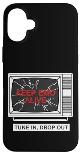 Keep Emo Alive ���g��TV�O���t�B�b�N Alt Nostalgia �X�}�z�P�[�X iPhone 16 Plus �p