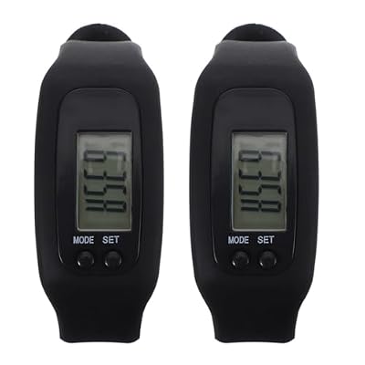 YARNOW 2pcs Silicone Fitness Tracker Watch with Step Counter and Calorie Counter, Waterproof Sports Digital Watch for Men, Women, Sleek Wristband Design for Everyday Use