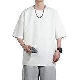 [FLYSKY] 夏服 メンズ tシャツ スエード 半袖 大きいサイズ 無地 五分袖 速乾性 柔らかい