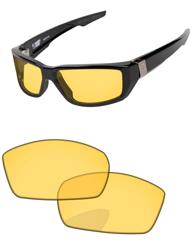 PapaViva Replacement Lenses Compatible with Spy Optic Dirty Mo 59mm Sunglass HD Yellow Pro+ Anti-fog