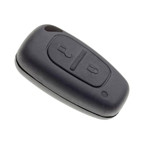 Jongo - Coque de Clé sans Lame Compatible avec Renault Kangoo 1 & 2, Trafic 2 et Master 2 | avec 1x Pile CR1220 | Boitier Clef Plip Voiture Utilitaire...