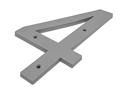6 Inch Gray House Numbers Home Address Street Numbers For Outdoor Indoor Exterior Building Apartment Yard Plastic, Uv Resistant Number 0-9 Letter A-B-C (4) #TOP4