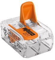 221-412 LEVER-NUTS 2 Conductor Compact Connectors 200 PK by Wago
