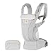 Ergobaby Omni Dream Babytrage für Neugeborene ab Geburt bis 20,4kg, 4 Positionen SoftTouch Cotton Ergonomische Babybauchtrage Rückentrage Baby-Tragetasche (Pearl Grey)