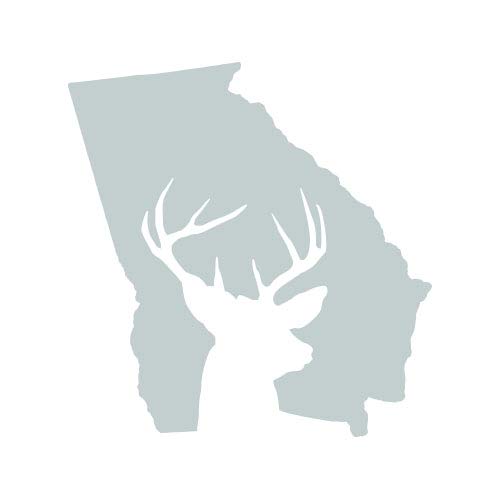 Georgia Deer State Sticker - Decal - Die Cut - Buck Hunt