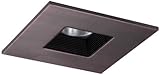 Halo Recessed TLS408TBZBB 4-Inch LED Trim Square with Solite Regressed Lens andBlack Baffle-Tuscan Bronze Ring