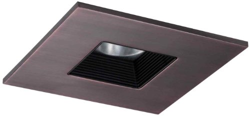Halo Recessed TLS408TBZBB 4-Inch LED Trim Square with Solite Regressed Lens andBlack Baffle-Tuscan Bronze Ring