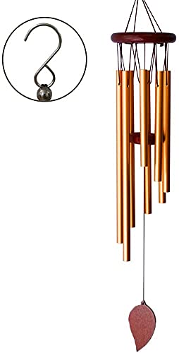 Wind Chime Outdoor Indoor Metal Wind Bell for Memorial and Sympathy Wind Chimes with 8 Metal Tubes & Hook
