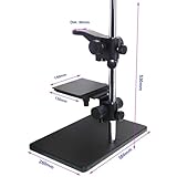 Microscope XYZ XY Stage Movable Adjustable Heavy Duty Stereo Table Stand Platform for Microscope Industry Camera 25mm Lens(Full XYZ Table)