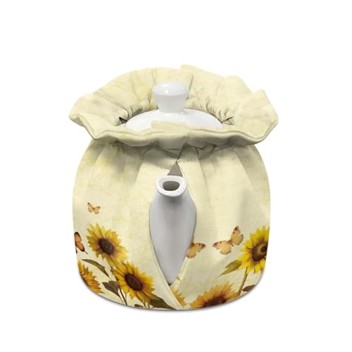 Image of Sunflower Teapot Cozy Tea Pot Dust Cover Teapot Insulation Cover Decorative Teapot Cover Kettle Protective Kitchen Accessory for Hotel Restaurant Tea Party