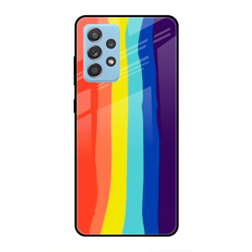 Image of SmashItUp Rainbow | Multi Colours | Patterns | Red Designer Printed TPU Metal Case Mobile Back Cover for Samsung A53 5G