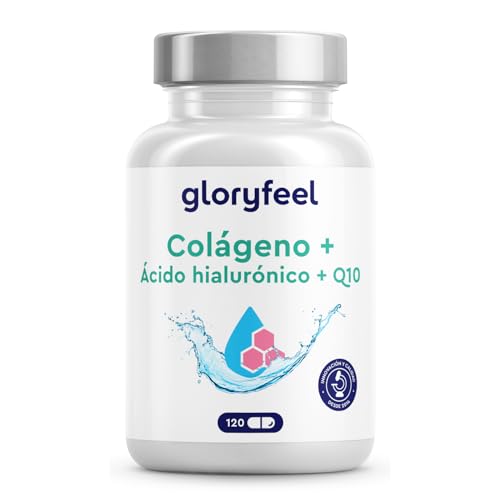 Colágeno con Magnesio y Ácido hialurónico + Q10, 120 Cápsulas - Con Zinc, Vitaminas A, C, D3 y B12 - Colageno Marino Hidrolizado - Articulaciones, Fuertes, Piel Tersa y Energía