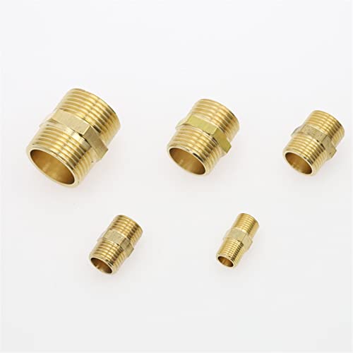 Adaptador de latón 1/8 BSP macho manguito hexagonal para fontanería 5